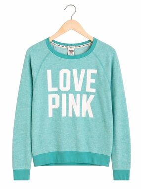 Victoria’s Secret PINK Mint Green Crewneck Sweatshirt Women’s XS Oversized